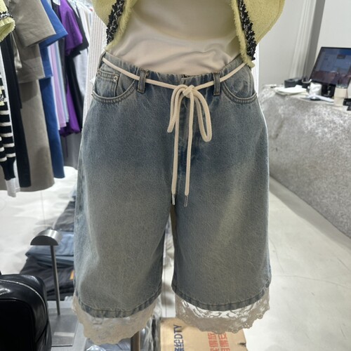 NEROLI 36韩国代购㊣女装新品人气热卖休闲时尚26春夏短裤蕾丝