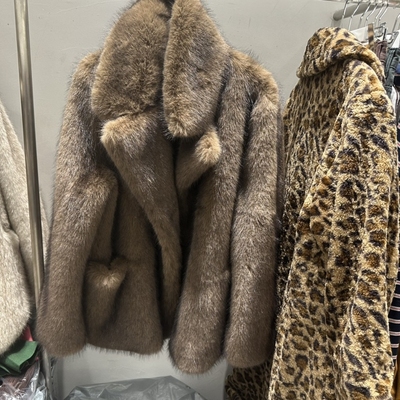 THE SECOND GROW韩国代购㊣女装新品时尚休闲短款大衣皮草