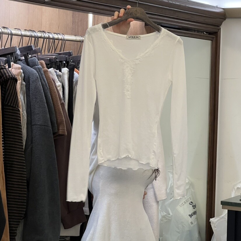 VIRKIN韩国代购㊣女装新款真品热卖时尚25秋冬推荐人气长袖T恤