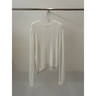 休闲人气推荐 THERE韩国代购 ㊣女士新品 26春夏时尚 条纹 针织衫