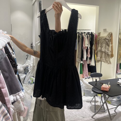 TYCHE㊣东大门实拍女装新品真品推荐休闲26春夏连衣裙褶裥无袖