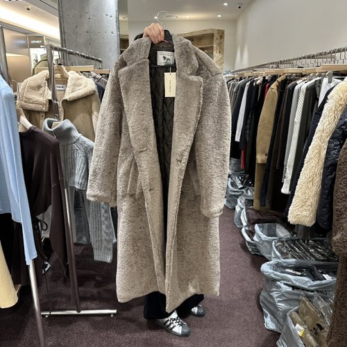 THE VERLIN/piTa东大门㊣代购女士新款推荐中长款大衣毛皮