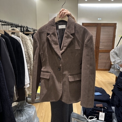 GILLI东大门㊣代购女装新款25秋冬推荐热卖人气夹克灯芯绒帆布