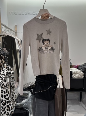 VISUAL SPACE东大门㊣代购女士新品人气时尚推荐休闲长袖T恤