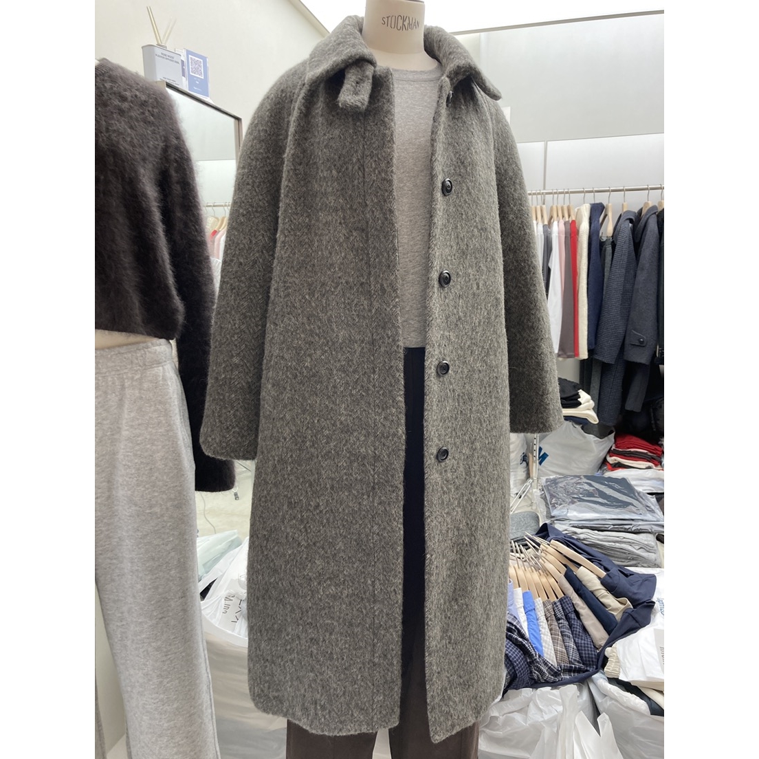 CURVY韩国直邮㊣女士新品时尚热卖真品推荐人气中长款大衣羊驼