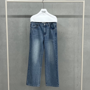 HELDER韩国东大门代购㊣女装新品26春夏牛仔裤直筒牛仔修身