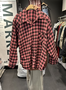 EL BOSQUE东大门㊣实拍女士新品热卖时尚休闲衬衫格纹宽松