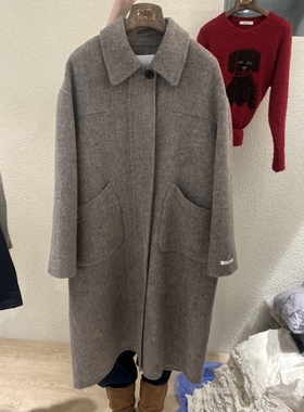 EMPTY东大门㊣直邮女装新款热卖推荐25秋冬人气中长款大衣涂层