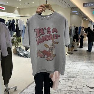 FORMING-P㊣韩国直邮实拍女士新款人气推荐休闲时尚T恤兔子