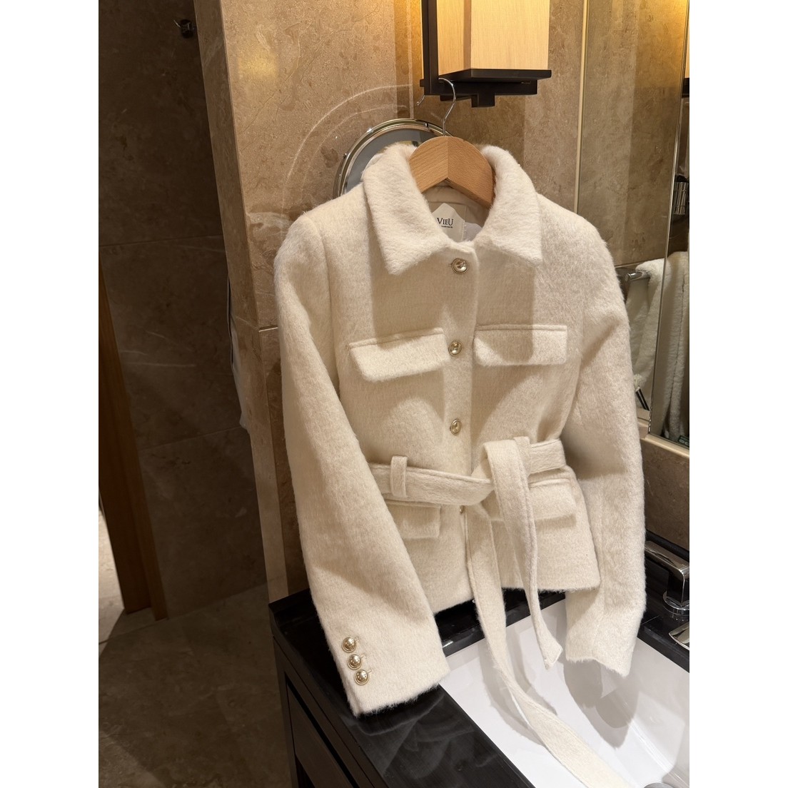 LAVIEU东大门㊣直邮女装新款休闲时尚推荐热卖25秋冬夹克含腰带,运动/瑜伽/健身/球迷用品,电竞夹克/外套,淘宝优惠券,粉丝福利购,淘宝优惠卷