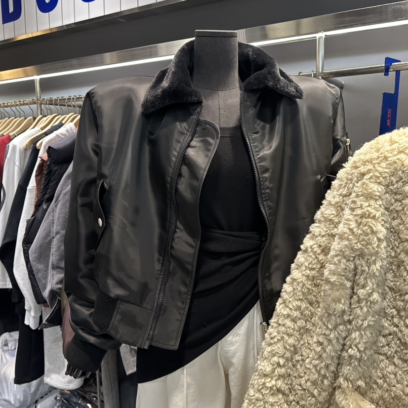 EL BOSQUE东大门㊣实拍女装新品25秋冬热卖推荐真品夹克貂皮