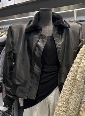 EL BOSQUE东大门㊣实拍女装新品25秋冬热卖推荐真品夹克貂皮