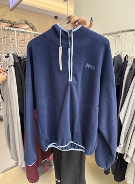 Seolo seoul韩国直邮㊣女士新款推荐真品卫衣连帽拉链衫抓绒