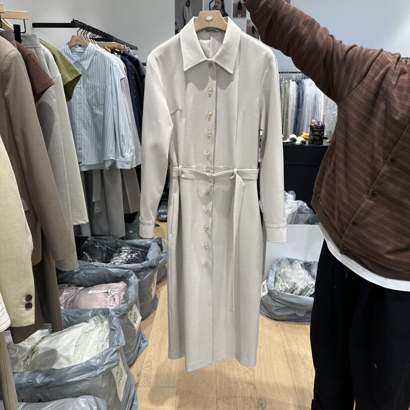 aube nunt韩国代购㊣女装新品休闲真品26春夏连衣裙含腰带