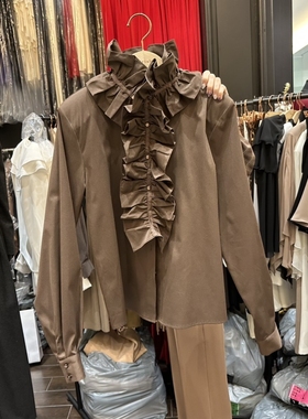 Herish东大门㊣代购女装新款真品人气热卖休闲25秋冬衬衫棉质