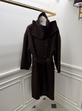 eter/VERSO东大门㊣实拍女装新品中长款大衣含腰带高领围巾