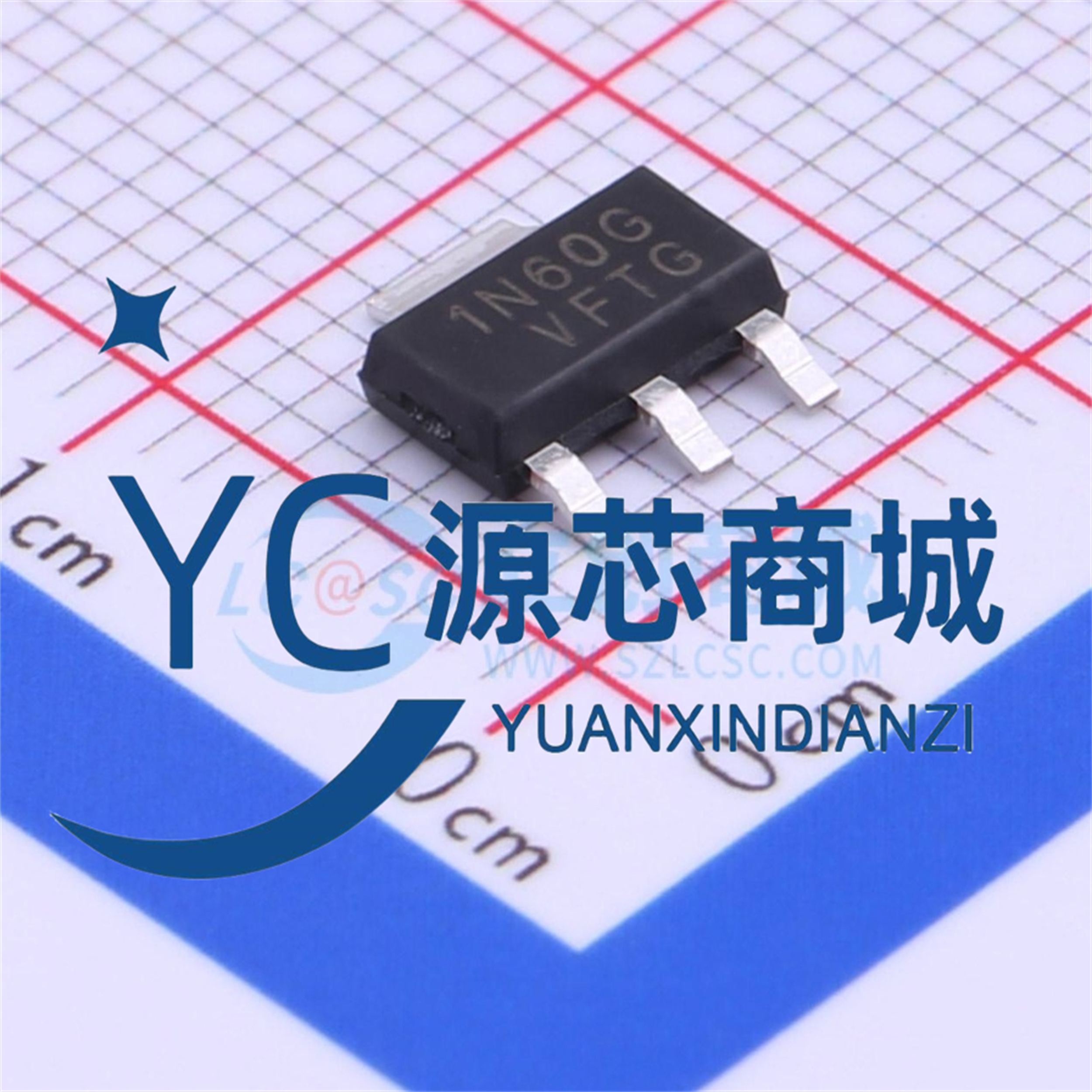 原装正品 UMW 1N60G SOT-223 600V/1A N沟道 MOS(场效应管)芯片