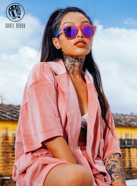 skullrider太阳镜女士显瘦大脸