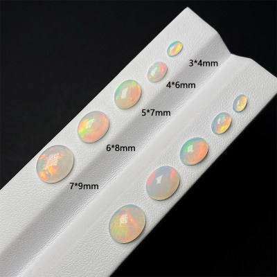 天然欧泊蛋白石戒面裸石强火彩