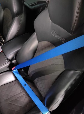 德国BERGER帝王蓝色安全带汽车改装翻新保险带换色固德安全带