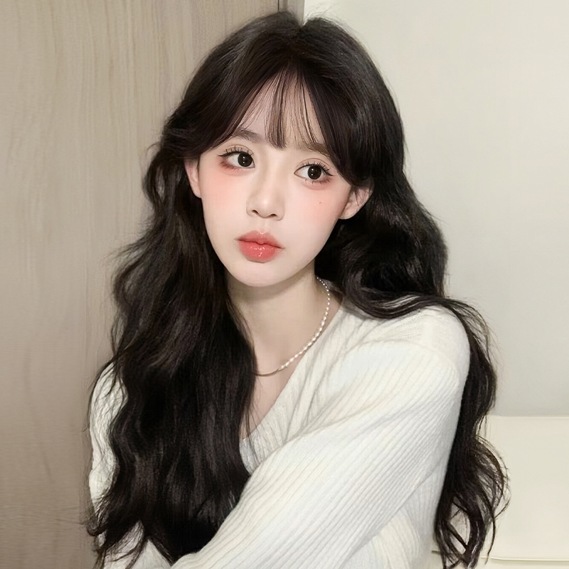 假发女长发假发女全头套式仿真发网红慵懒卷自然大波浪卷发假发套