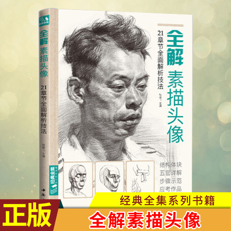经典全集 全解素描头像人物临摹书结构体块深度分析教程对画写生绘画