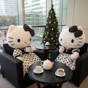 玻璃钢雕塑定制helloKitty猫泡沫雕塑定制wang咖啡厅IP形象造型