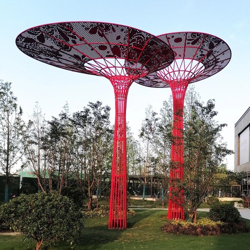 玻璃钢不锈钢创意工业雕塑定制