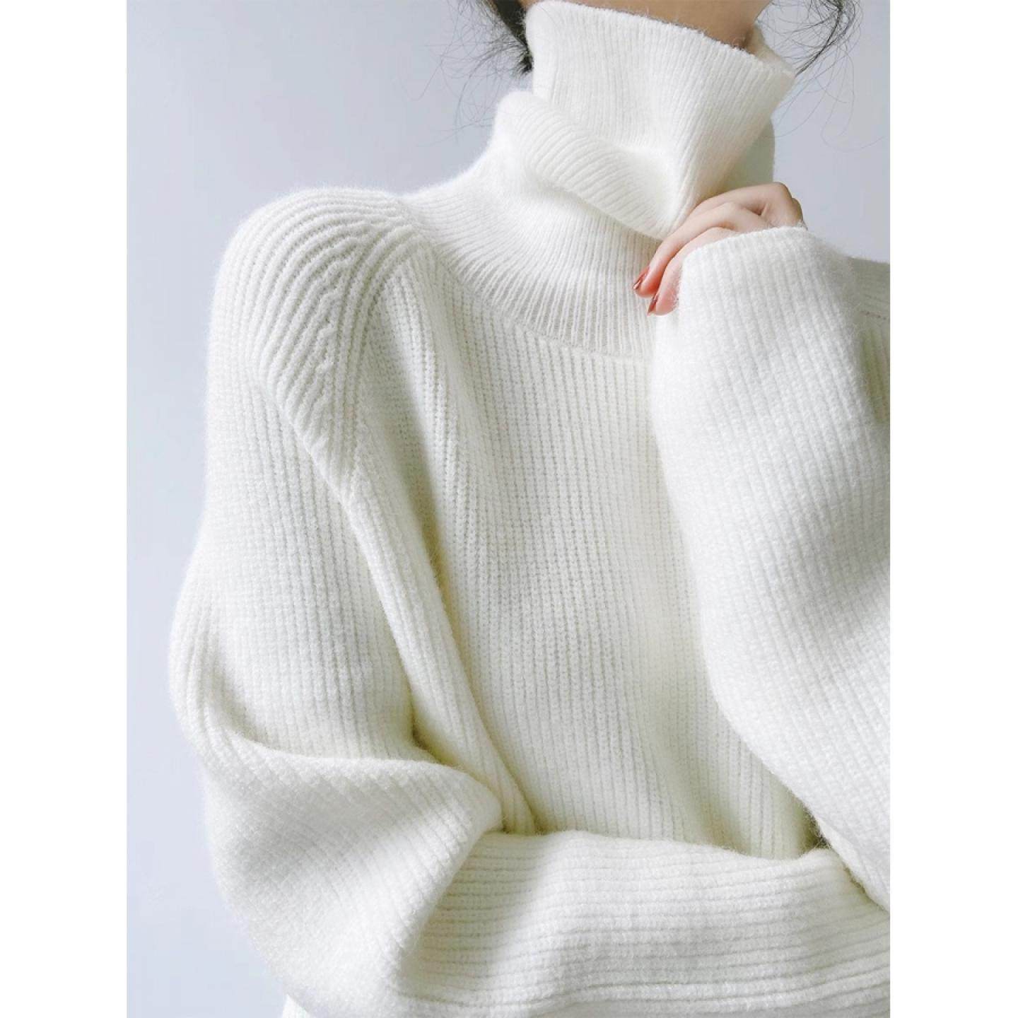 100%纯山羊绒高领毛衣女2026秋冬新款宽松慵懒加厚大码针织打底衫,女装/女士精品,羊绒衫,淘宝优惠券,粉丝福利购,淘宝优惠卷