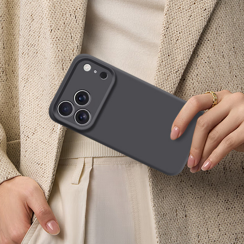 纯色简约多色可选适用于苹果17pormax肤感液态精孔iPhone15plus手机壳全包防摔硅胶套新款苹果16pro保护壳