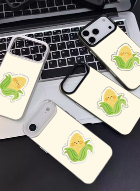 可爱香甜玉米适用iPhone17手机壳苹果16保护套vivo镭射壳小米1715华为OPPO荣耀IDM工艺磨砂彩银防摔红米荣耀