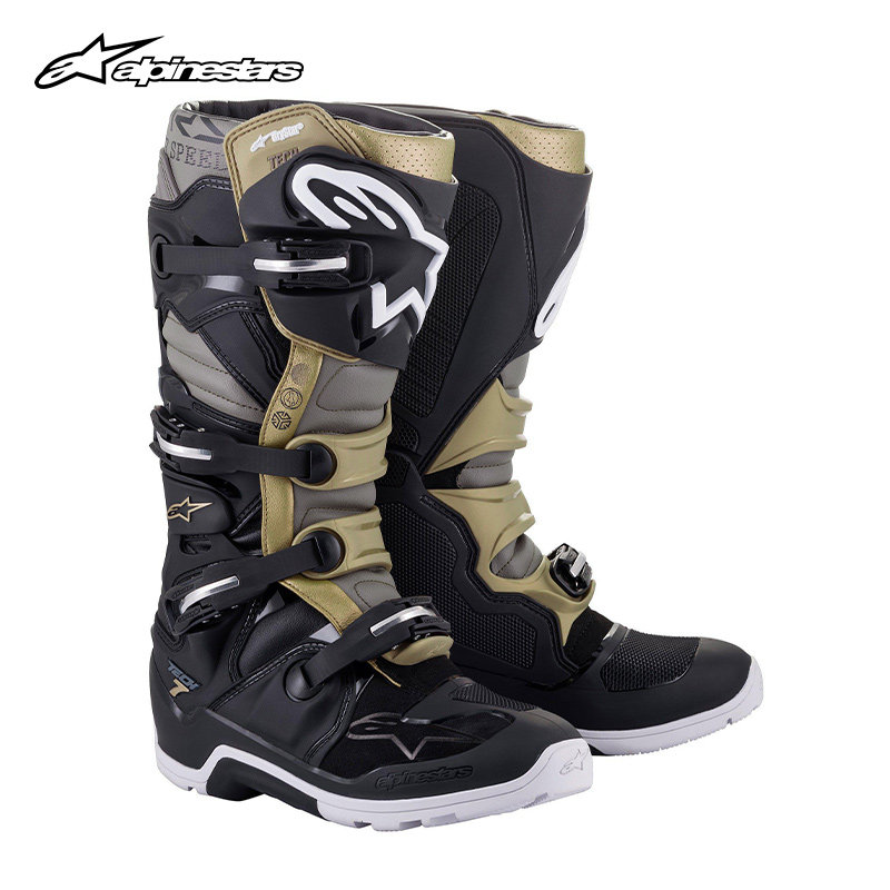 a星越野摩托车专业防摔赛车靴户外摩托车男骑士防水拉力靴tech 7