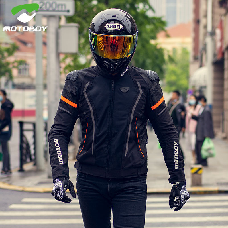 motoboy户外摩托车骑行夏季网布透气防摔骑行服机车男骑士装备