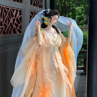 芥子记【玉人歌4.0】唐风刺绣齐胸裙 大袖晋襦齐腰裙汉服原创