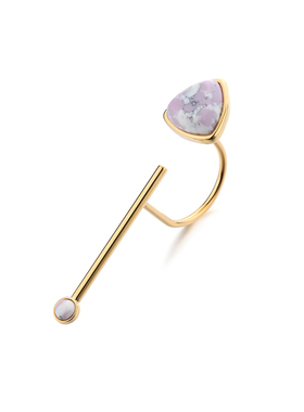 Glam Ever大理石系列时尚戒指女尾戒开口个性潮人蓝色紫色魔法棒