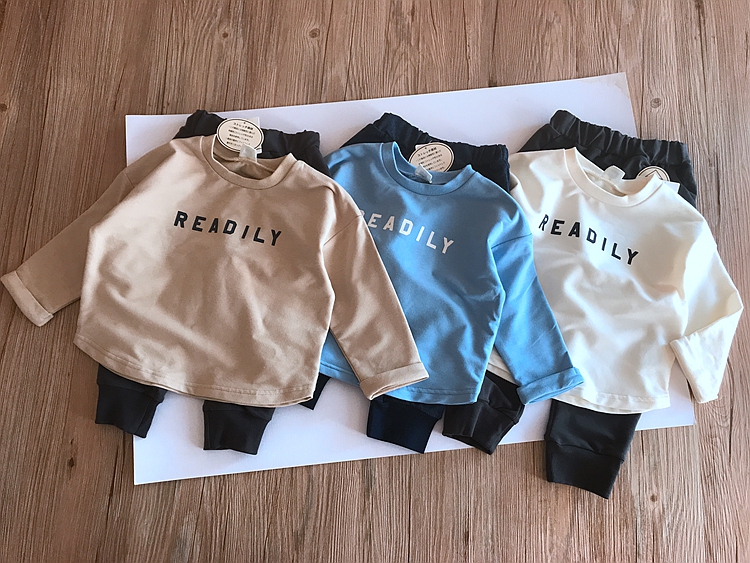 外贸新款男童装卫衣卫裤套装春装