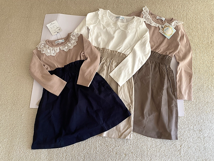 110-150码~外贸日单秋款女童装 纯棉氨棉弹力拼接款长袖连衣裙