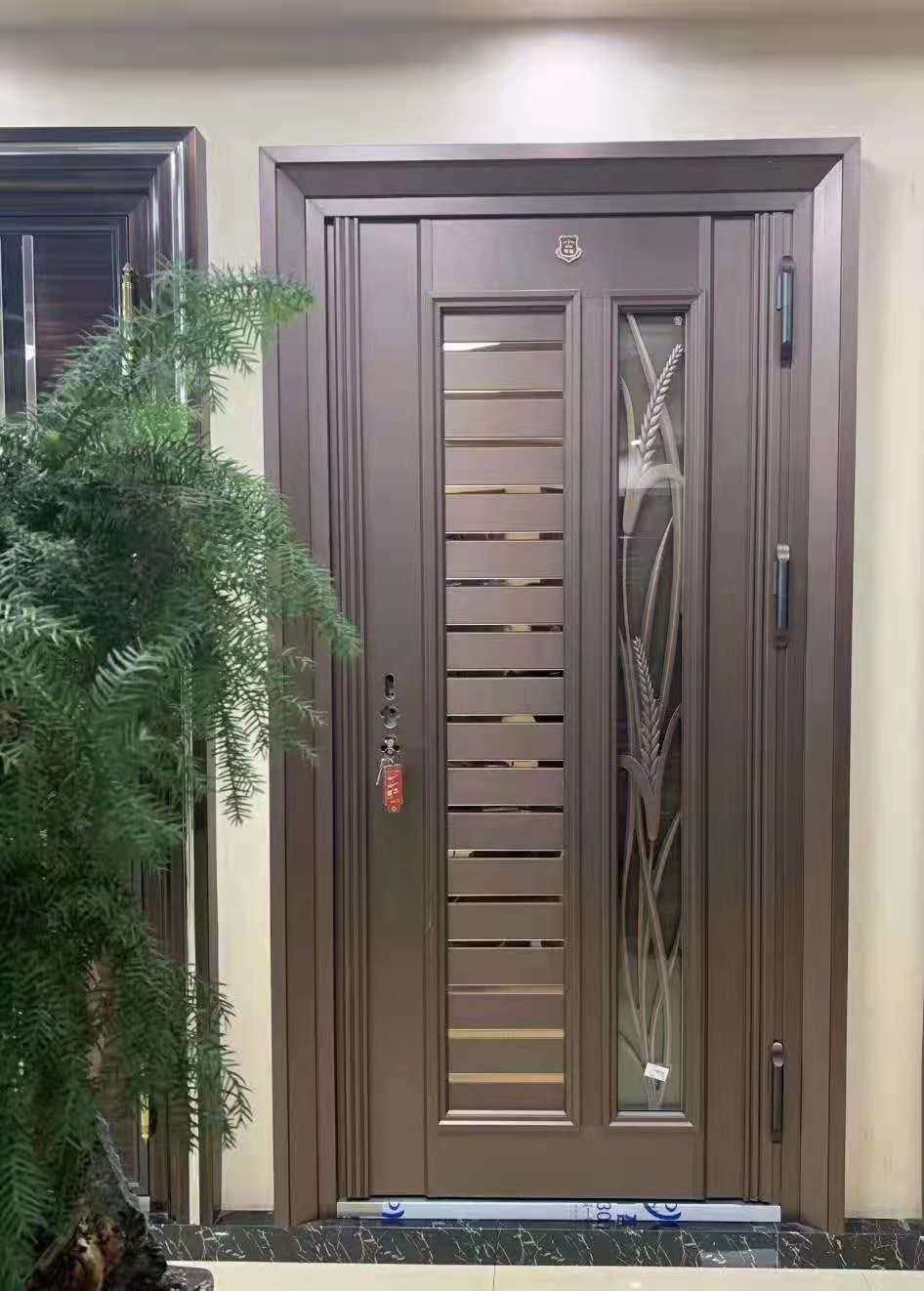 高端韩式门中门304不锈钢隔音门单门进户门通风入户门
