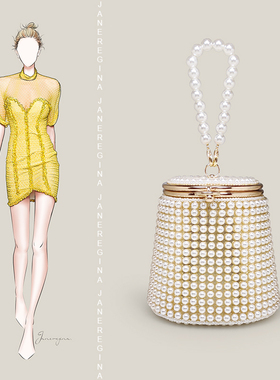 高级感珍珠包晚宴搭配小众包包女旗袍手包名媛气质礼服手提包