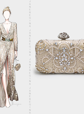 宴会手包女小包手拿包水钻手抓包旗袍晚宴包晚礼服包包名媛手提包