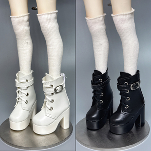 三分4分bjd娃鞋粗跟马丁靴帅气短靴特四男娃大4普四高跟靴BJD sd