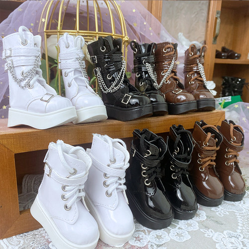 带链子酒窝靴子松糕靴厚底长筒靴