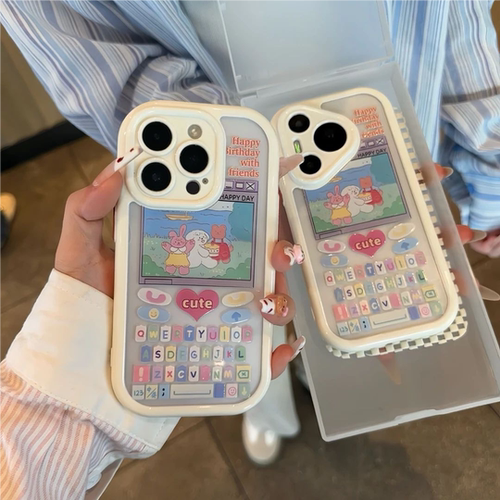 苹果17/16可爱白色奶油手机壳