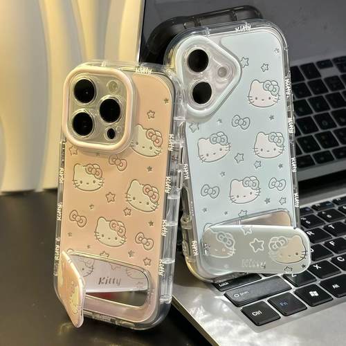 苹果17/16可爱凯蒂猫羽纱手机壳