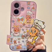 适用IPhone17 16promax可爱星星手机壳小米17 15pro秋冬红米K90ins风vivox300ins风findX8卡通Reno14秋冬软壳