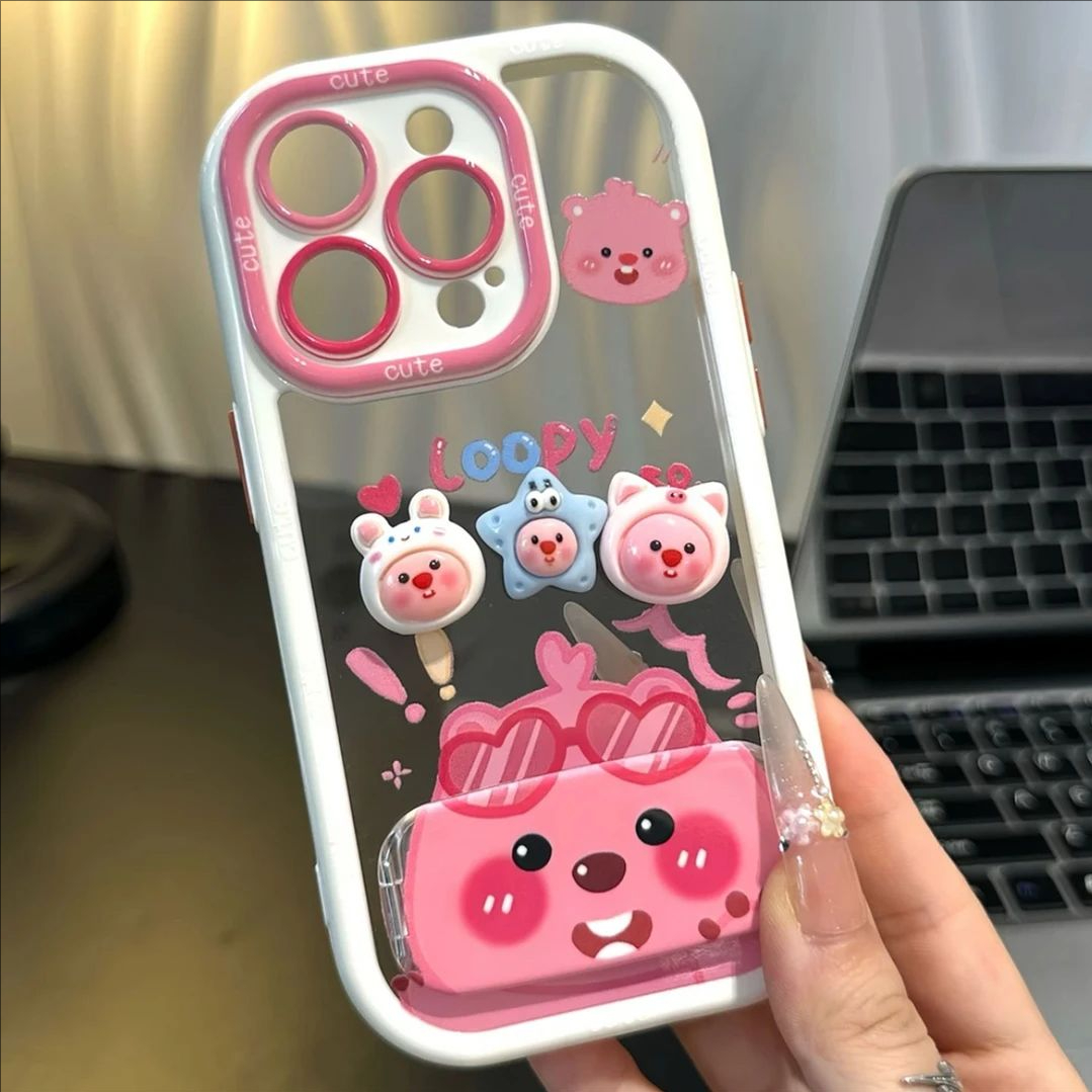 ins风可爱露比公仔支架手机壳