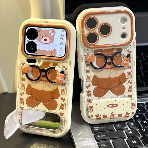 IPhone17promax可爱小熊手机壳
