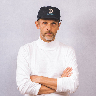 H.W.DOG 棉麻平檐棒球帽卡车司机帽遮阳男女hwdog 复古刺绣六片式