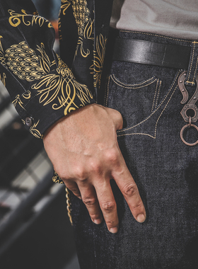 AT-DIRTY KEY HOOK日产问号螺栓皮带美式复古扣钥匙圈锌合金 两色