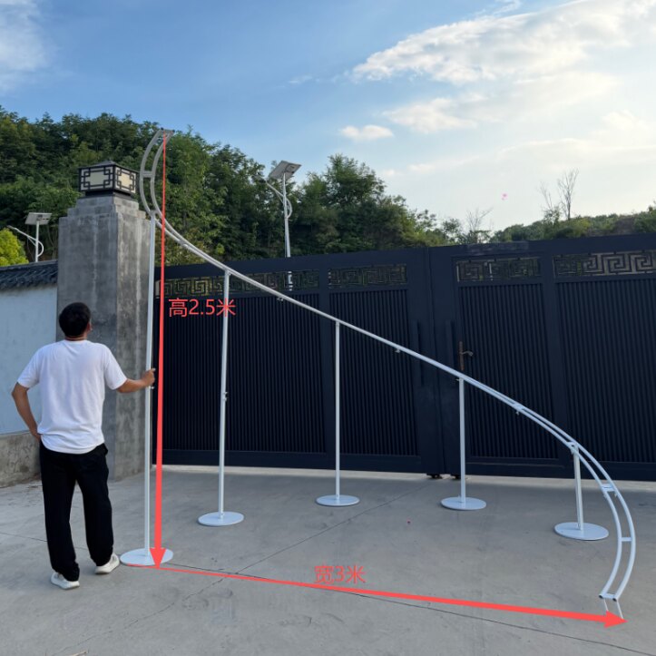 白色圆弧形婚礼拱门S型花架铁艺支架结构简约浪漫道具外贸同款